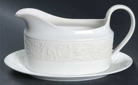 Ice Rose Gravy Boat & Underplate