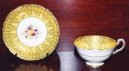 B144D Footed Cup & Saucer Set