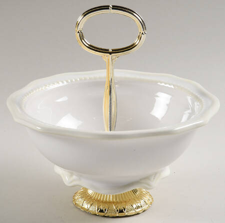 Pavillion 6"-7" Handled Footed Nut Dish HC