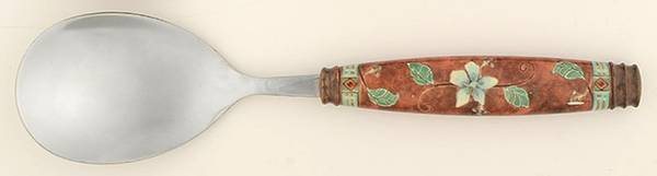 Mission Flower Salad Serving Spoon with Stainless Bowl
