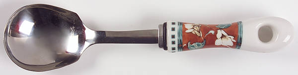Mission Flower Serving Spoon with Stainless Bowl