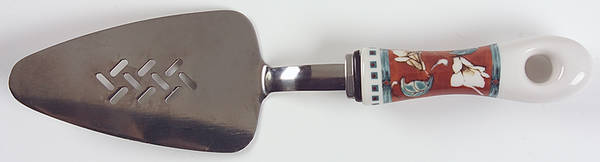 Mission Flower Pie Server with Stainless Blade and Plastic Handle