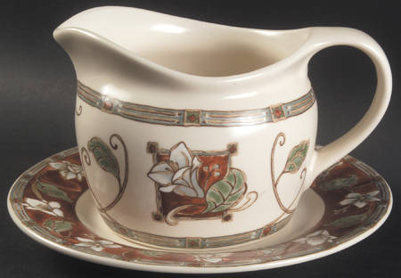 Mission Flower Gravy Boat & Underplate