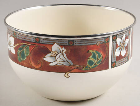Mission Flower 7 3/4" Metal Bowl