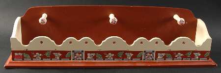 Mission Flower Wood Peg Shelf