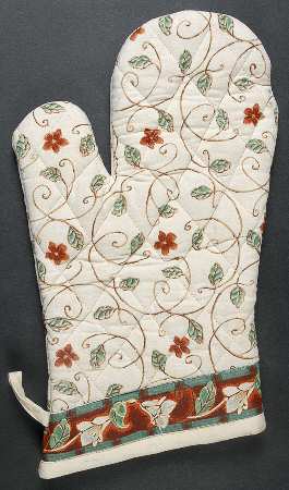 Mission Flower Cloth Oven Mitt