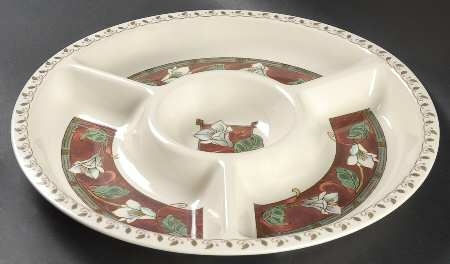 Mission Flower 1 Piece Melamine Chip & Dip