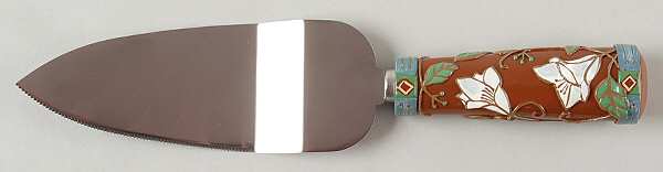Mission Flower Pie/Cake Server with Resin Handle