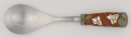 Mission Flower Salad Serving Spoon-Plastic Handle