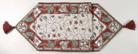 Mission Flower 13" X 72" Cloth Table Runner