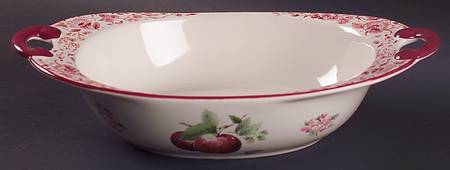 Delicious 13" Nesting Handled Oval Serving Bowl
