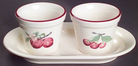 Delicious Herb Pots with Tray (2 Pots and 1 Tray)