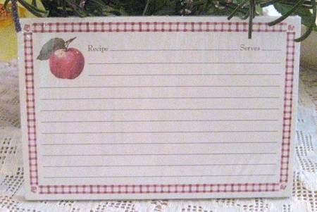 Delicious (Set of 20) Paper Recipe Cards
