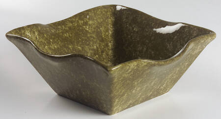 Onde Basil (Olive Green) 8" Square Vegetable Bowl