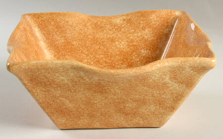 Onde Amber (Gold) 8" Square Vegetable Bowl