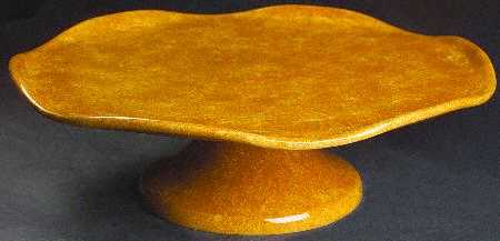 Onde Amber (Gold) 13" Diameter Pedestal Cake Stand