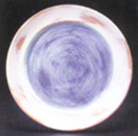 Stripes and Dots Blue 13" Chop Plate (Round Platter)