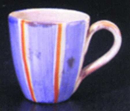 Stripes and Dots Blue Mug