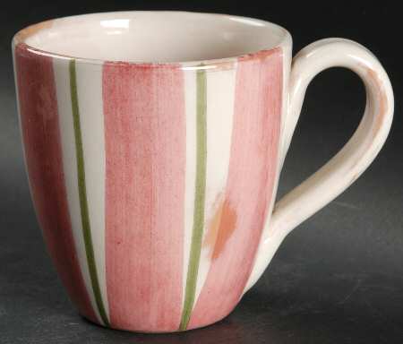 Stripes and Dots Red Mug
