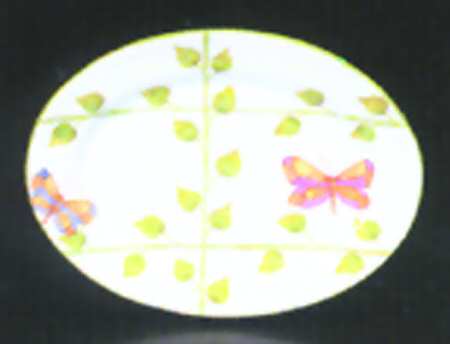 Butterfly Arbor 14" Oval Serving Platter
