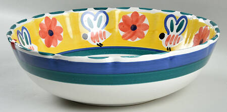 Garden Animal 13" Large Salad Serving Bowl
