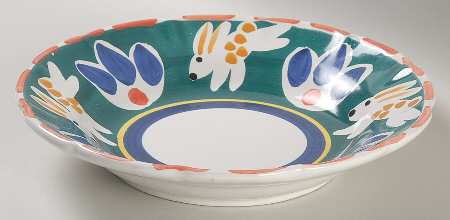 Garden Animal Large Rim Soup Bowl