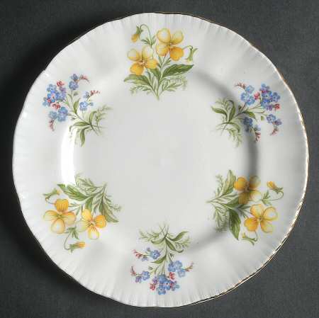 English Flowers (No Flower Name On Back) Bread & Butter Plate