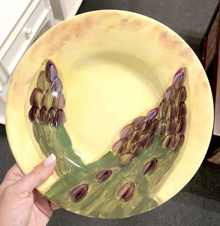 Sausalito Vegetable Garden Large Rim Soup Bowl