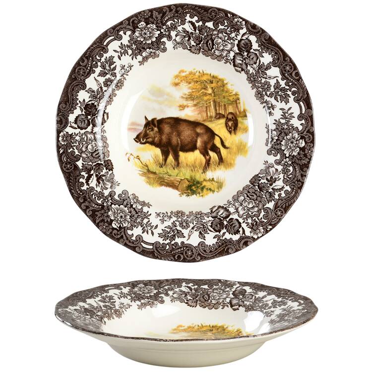 Game Series (Animals) Large Rim Soup Bowl