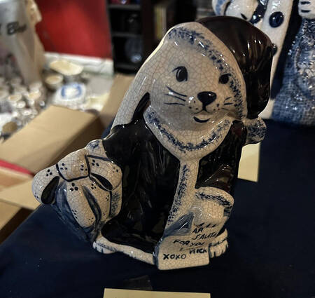 Holiday Bunny Figurine