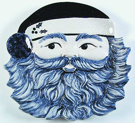 Holiday Embossed Santa Plate