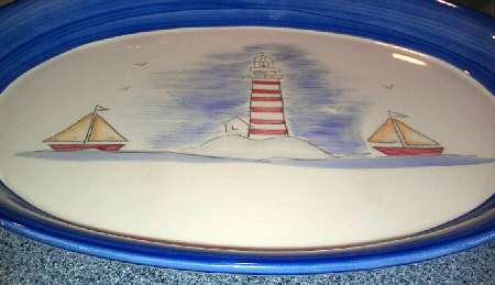 Ocean View 12" Oval Serving Platter