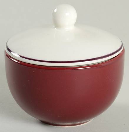 Spa Burgundy (Maroon Trim) Sugar Bowl & Lid