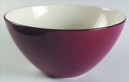 Spa Burgundy (Maroon Trim) 9" Round Vegetable Bowl