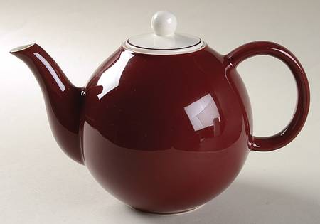 Spa Burgundy (Maroon Trim) Teapot & Lid