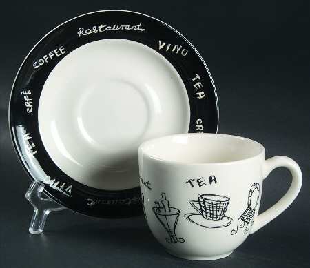 Cafe Soho Flat Cup & Saucer Set