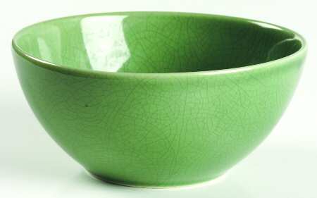 Crackle Green Coupe Cereal Bowl