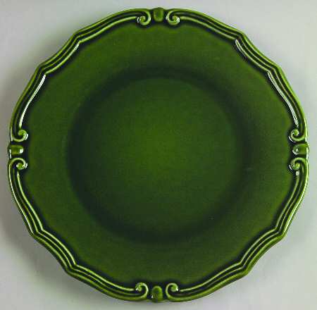 European Country Green Dinner Plate