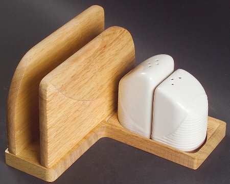 Sand and Seas Sail Salt & Pepper Set on Wood Napkin Holder Tray