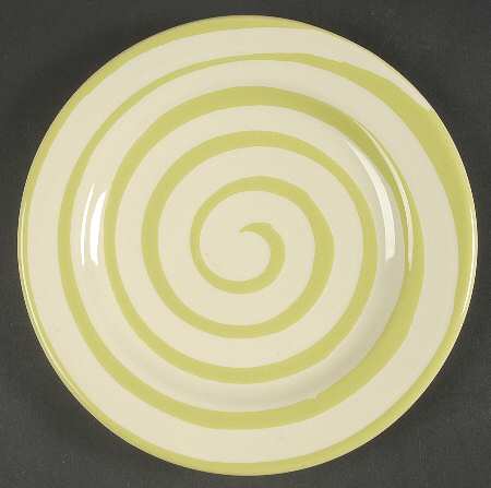 Fingerpaint Green Salad Plate
