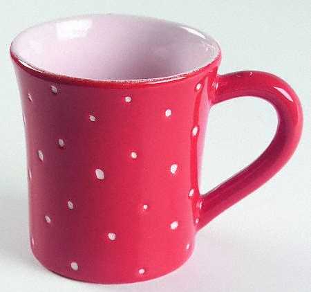 Linen Dot Ruby Mug