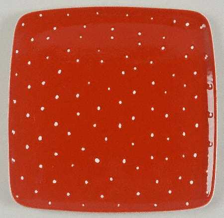 Linen Dot Ruby 12" Square Tray