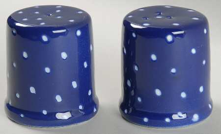 Linen Dot Periwinkle Salt & Pepper Set