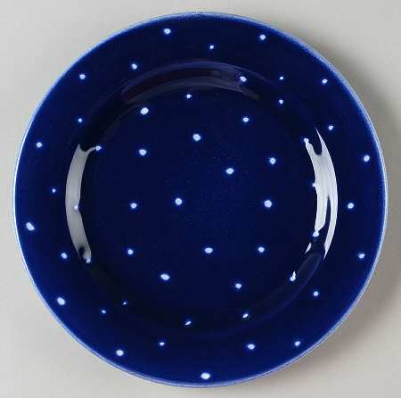 Linen Dot Periwinkle Salad Plate