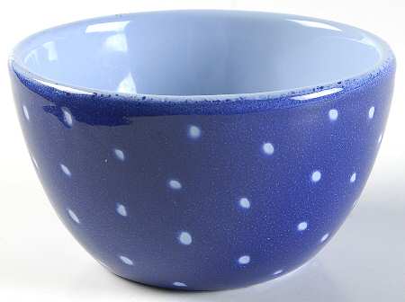 Linen Dot Periwinkle Coupe Cereal Bowl