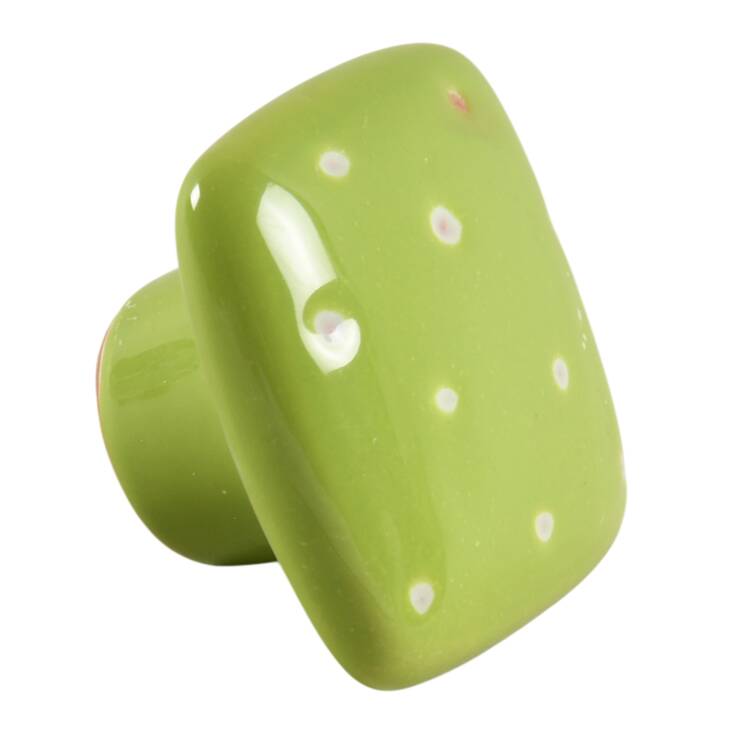 Linen Dot Lime Drawer/Cabinet Pull/Knob
