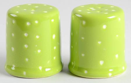 Linen Dot Lime Salt & Pepper Set