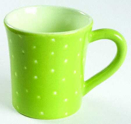 Linen Dot Lime Mug