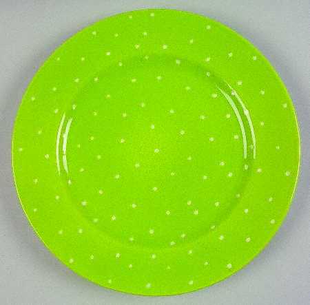 Linen Dot Lime Service Plate (Charger)