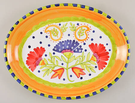 Paisley 19" Oval Serving Platter